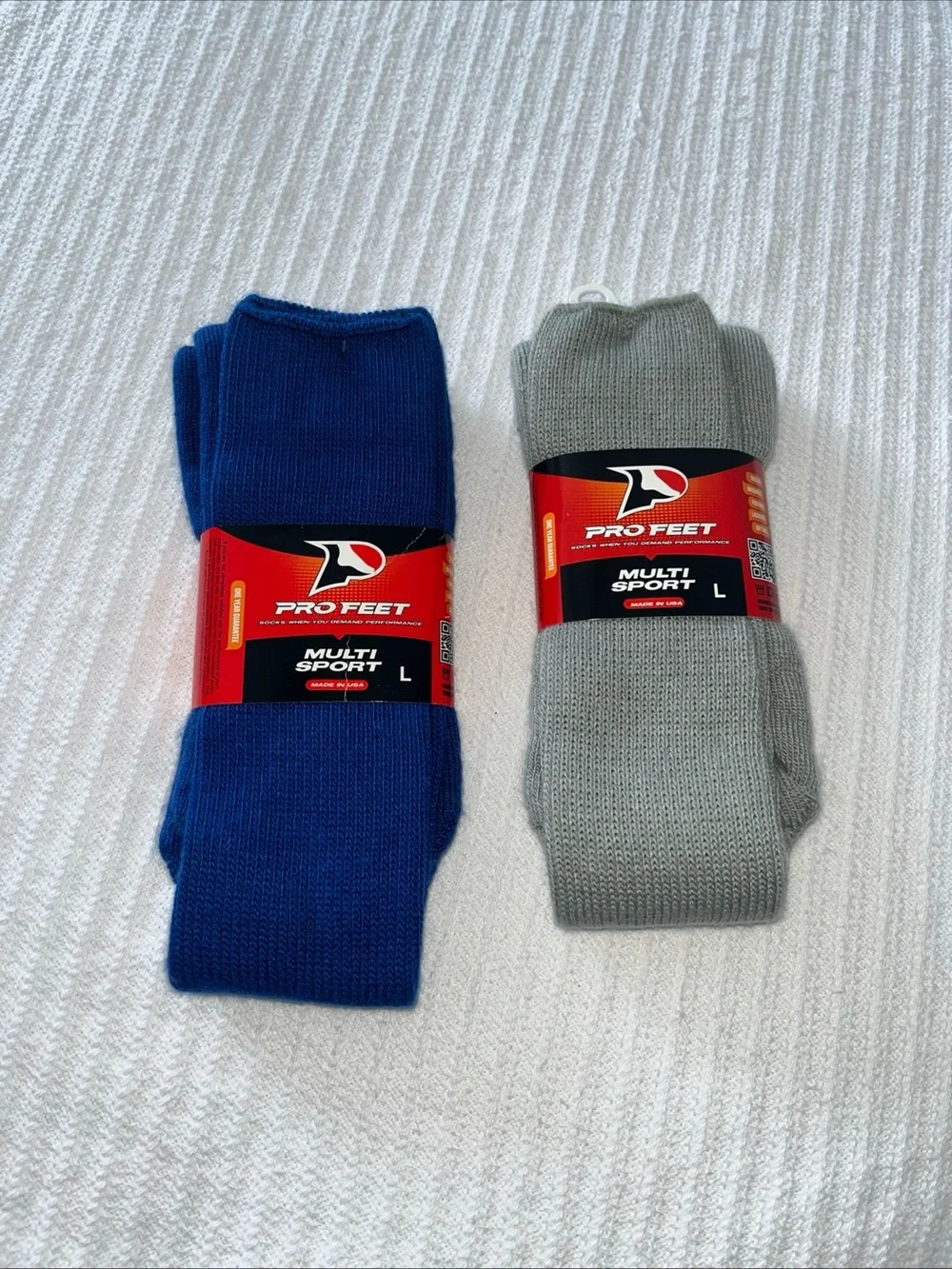 Multi Sport Athletic Socks - Blue and Gray